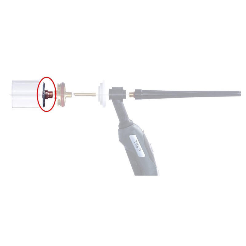 Soczewka gazowa TIG QUARTZ 9LD do SR 9/20 2.4 mm
