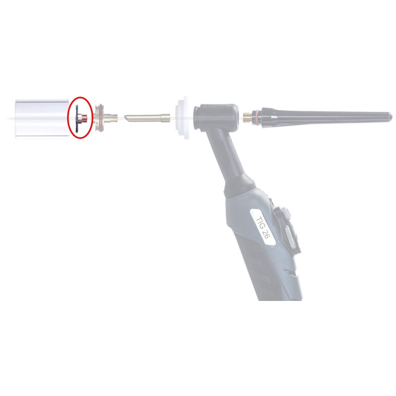 Soczewka gazowa TIG QUARTZ 26LD do 17/18/26 2.4mm