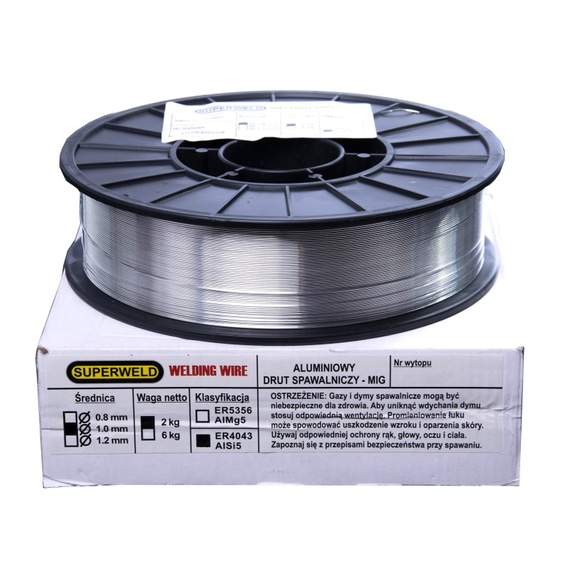  Drut spawalniczy MIG aluminiowy AlSi5 1,0mm 2kg SUPERWELD