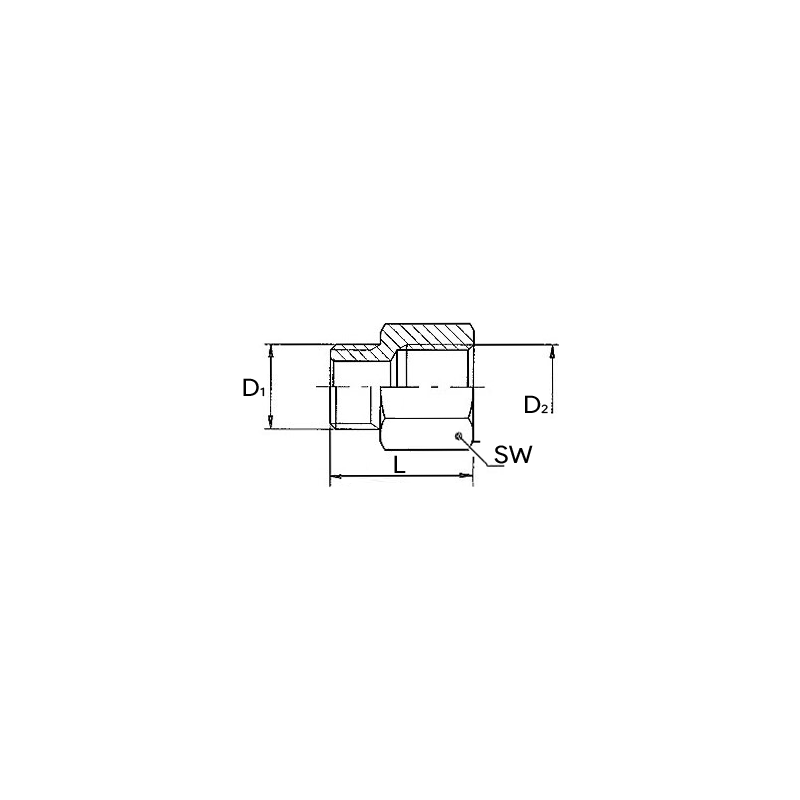 Redukcja nierdzewna mieszana 3/8W X 1/8Z