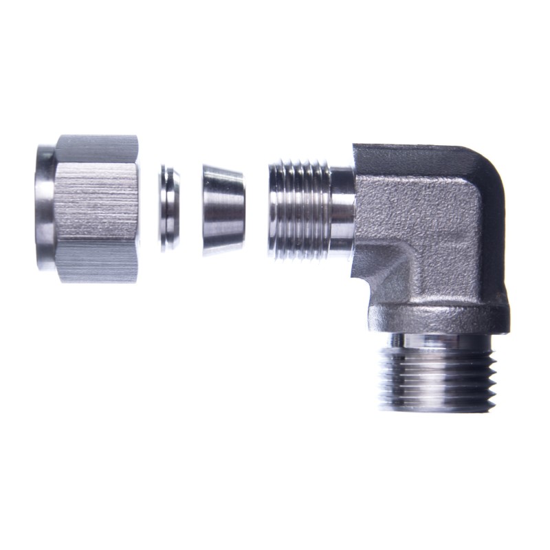Złączka skręcana kolanko nierdzewne 1/8Z-6MM