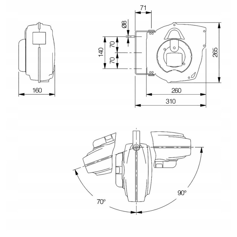 ZWIJADŁO ELEKTRYCZNE MAVEL 15M 3X1,5MM TERMIK