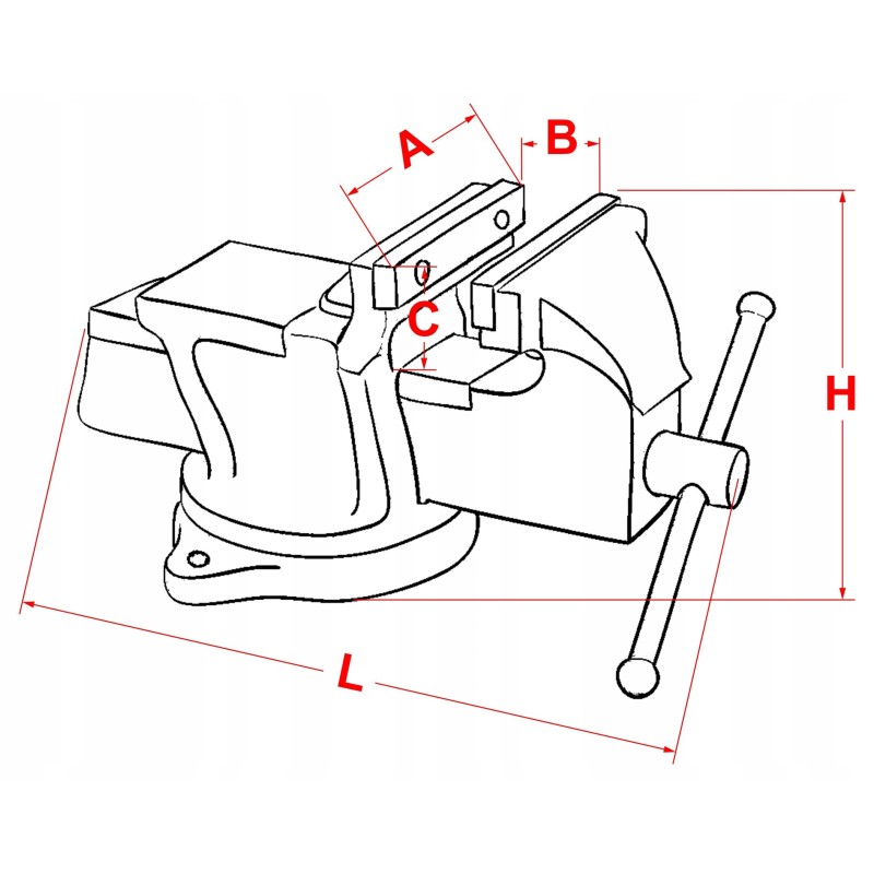Imadło stałe ślusarskie MAGNUM ITS-125-FIXH