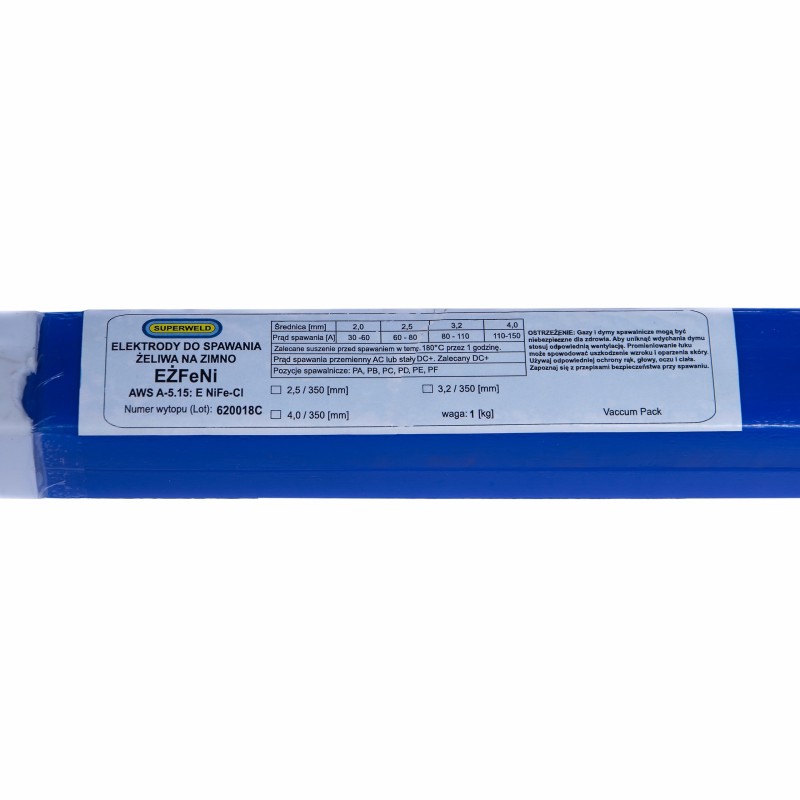 Elektroda do żeliwa NiFe-Cl Ø 2.5x350 1kg SUPERWELD