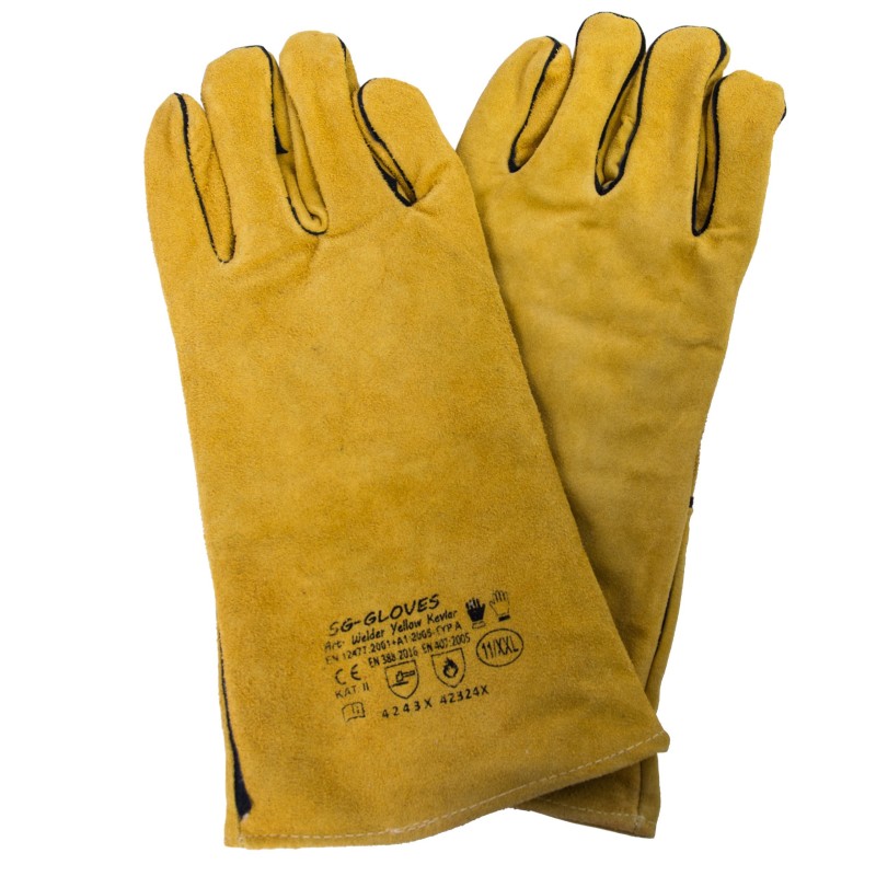 RĘKAWICE SPAWALNICZE GLOVES WELDER YELLOW ROZ 11