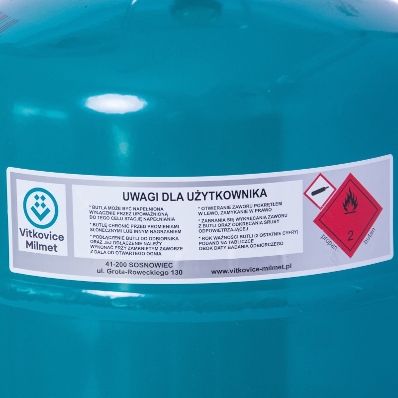 BUTLA GAZOWA PROPAN-BUTAN 2 KG 4,8L TURYSTYCZNA