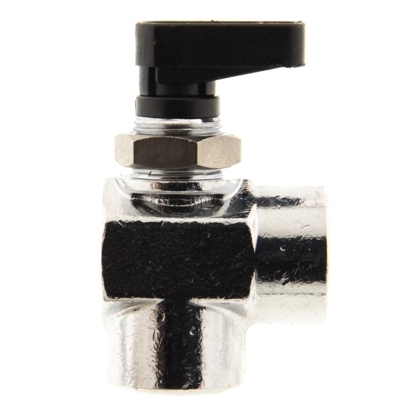 Zawór kulowy kątowy z nakrętką GHILUX 3/8" WW