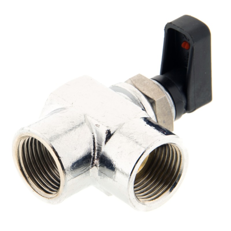 Zawór kulowy kątowy z nakrętką GHILUX 3/8" WW