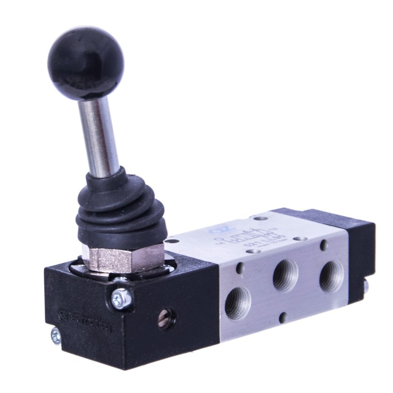 ZAWÓR PNEUMATYCZNY 521 LL90 5/2 G1/8 Z DŹWIGNIĄ