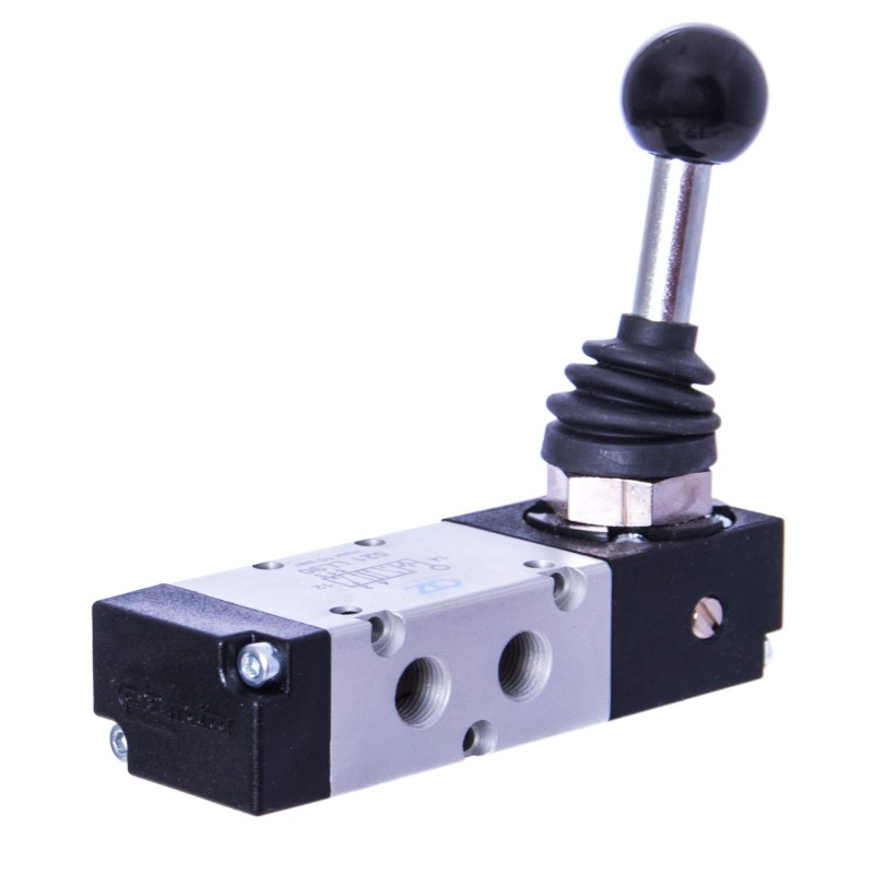 ZAWÓR PNEUMATYCZNY 521 LL90 5/2 G1/8 Z DŹWIGNIĄ