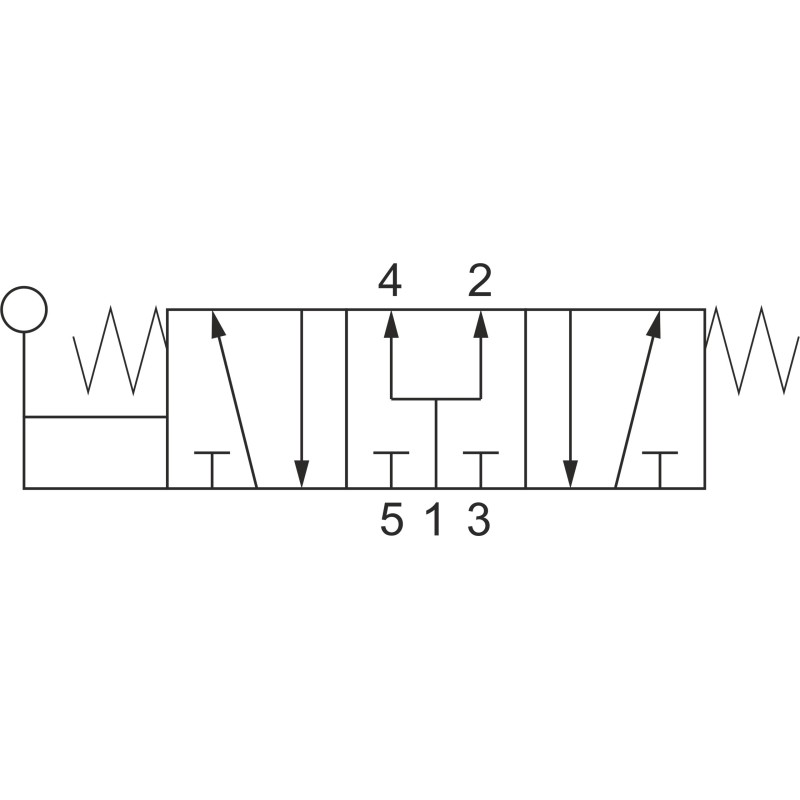 ZAWÓR PNEUMATYCZNY 5213P ML90 5/3 G1/8 Z DŹWIGNIĄ