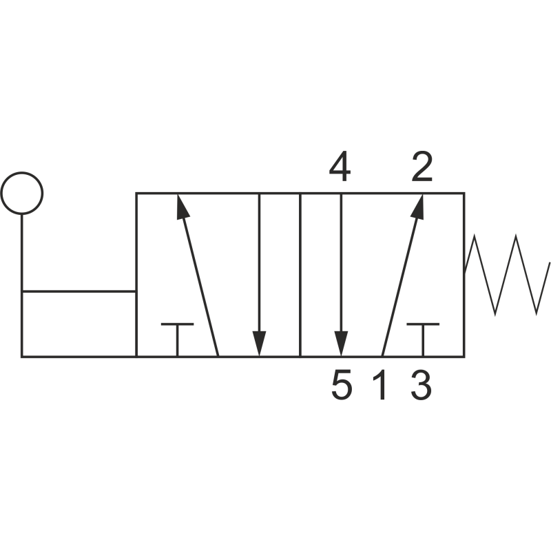 ZAWÓR PNEUMATYCZNY 522 ML90 5/2 G1/4 Z DŹWIGNIĄ
