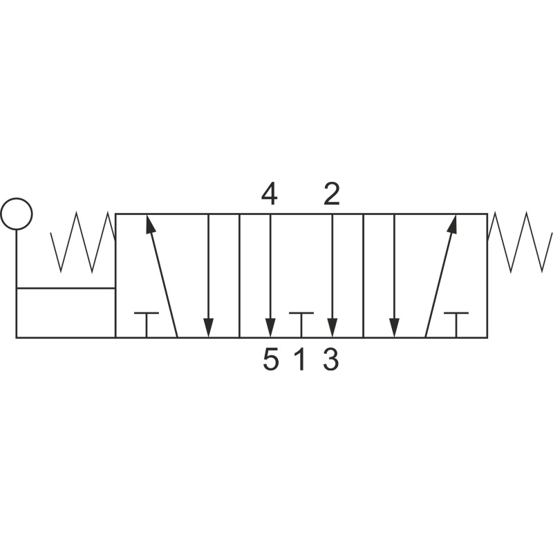 ZAWÓR PNEUMATYCZNY 5223A ML90 5/3 G1/4 Z DŹWIGNIĄ