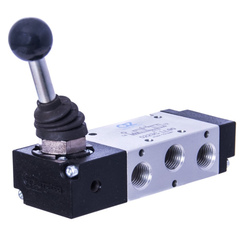 ZAWÓR PNEUMATYCZNY 5223C LL90 5/3 G1/4 Z DŹWIGNIĄ