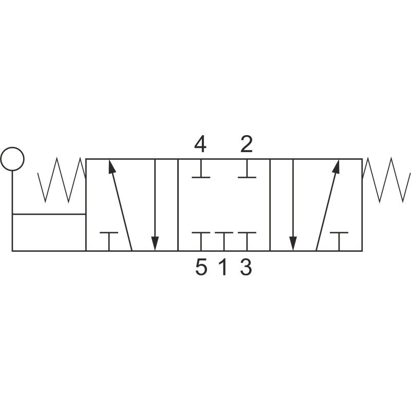 ZAWÓR PNEUMATYCZNY 5223C ML90 5/3 G1/4 Z DŹWIGNIĄ