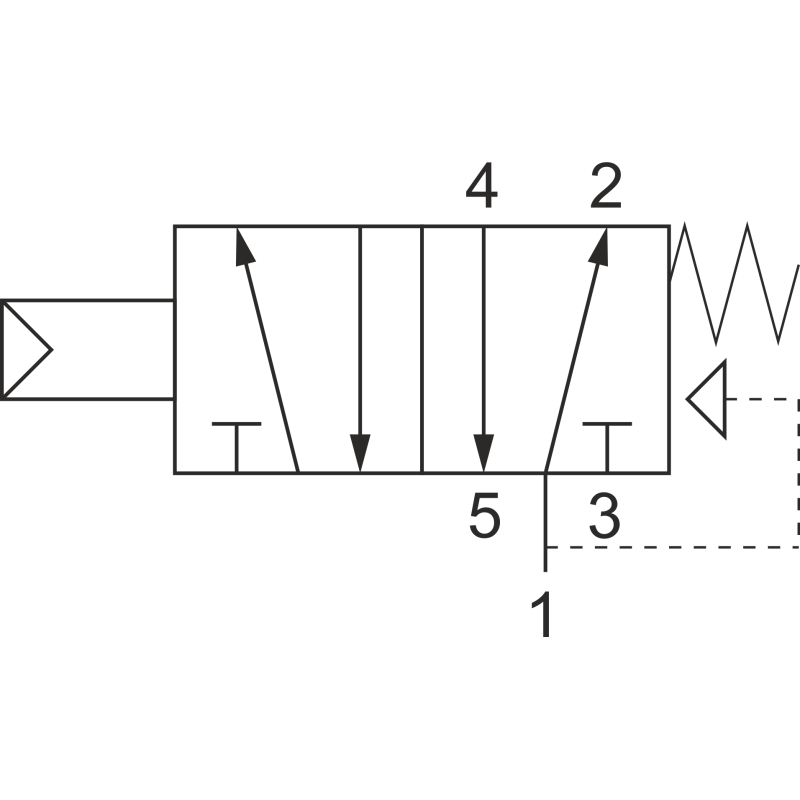 ZAWÓR PNEUMATYCZNY 524 MC 5/2 G1/2 STER. PNEUMAT.