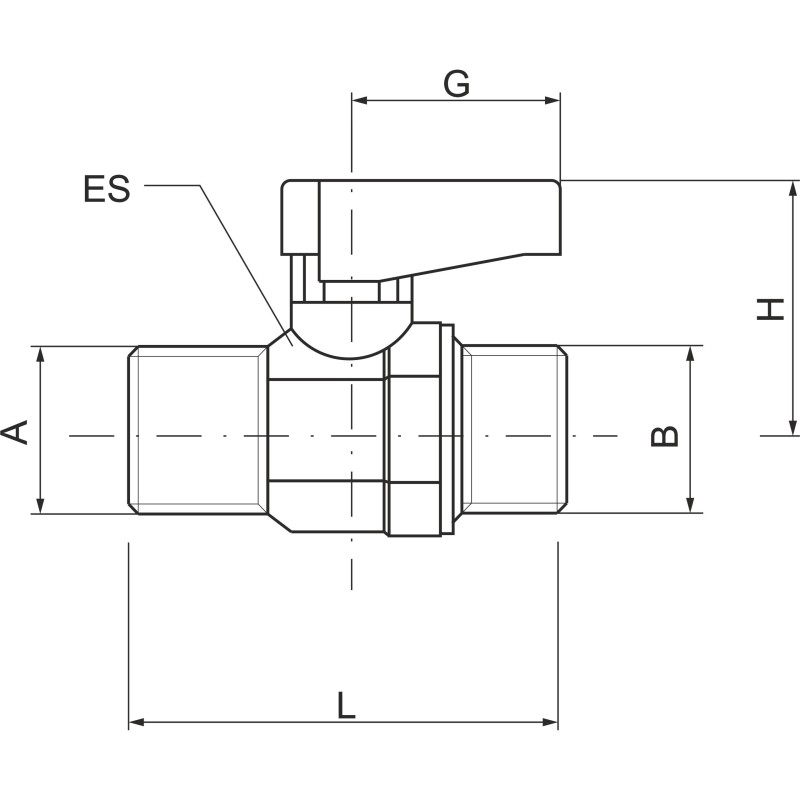 Zawór kulowy gwintowany GHILUX 1/4" ZZ