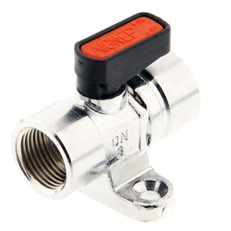 Zawór kulowy z uchwytem naściennym GHILUX 3/8" WW