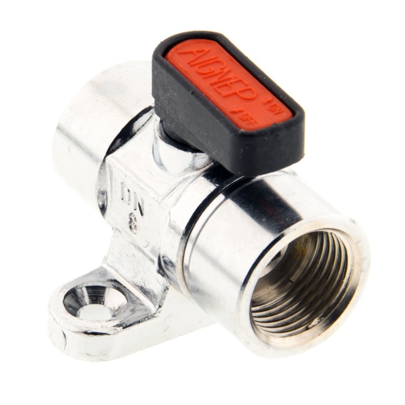 Zawór kulowy z uchwytem naściennym GHILUX 3/8" WW