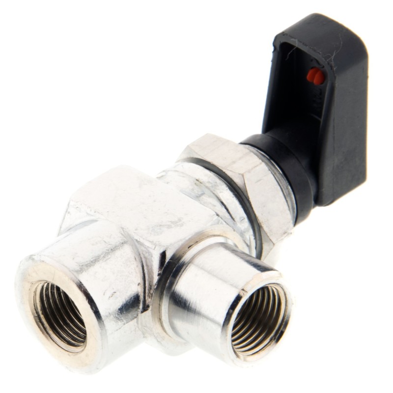 Zawór kulowy kątowy z nakrętką GHILUX 1/8" WW