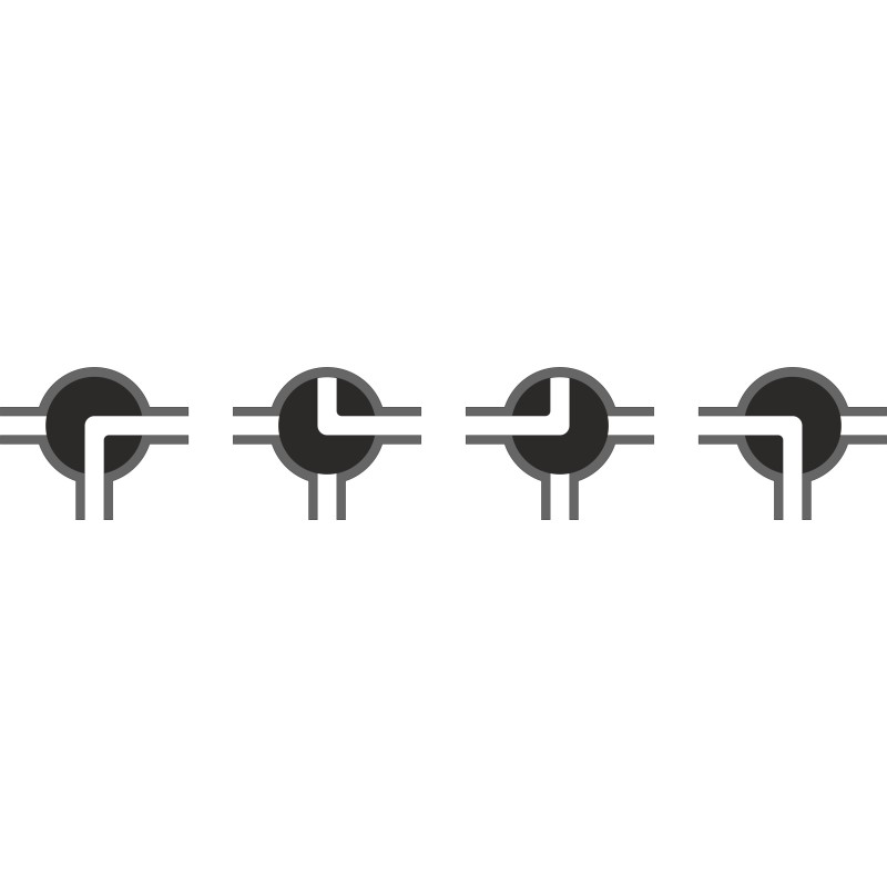 Zawór kulowy trójdrożny MAGNUM 1/2" WWW typ "L"