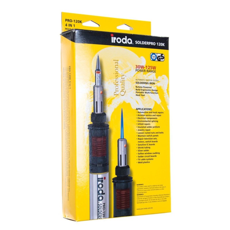 Lutownica gazowa SOLDERPRO 120K IRODA 30-125W kpl.