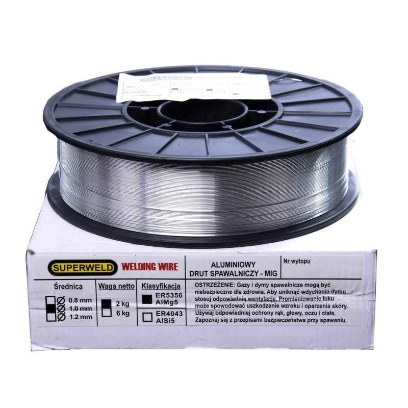 Drut spawalniczy MIG aluminiowy AlMg5 1,0mm 2kg SUPERWELD