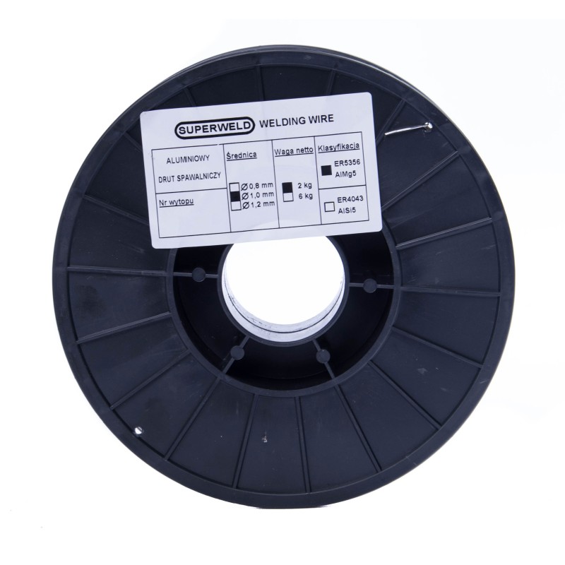 Drut spawalniczy MIG aluminiowy AlMg5 1,0mm 2kg SUPERWELD