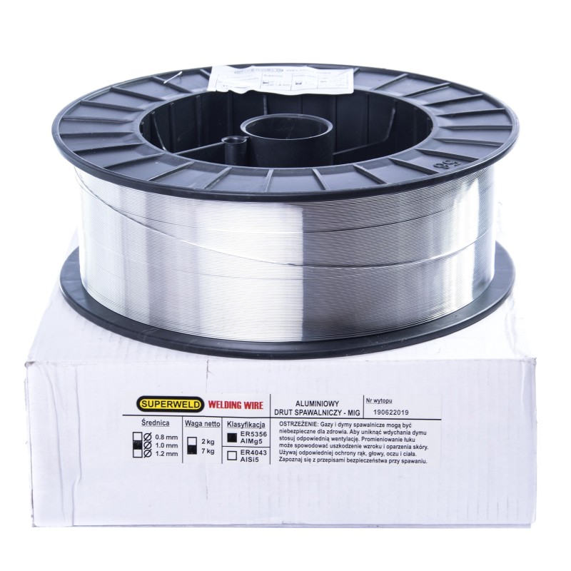 Drut spawalniczy MIG do aluminium 5356 AlMg5 1,0mm 7kg SUPERWELD