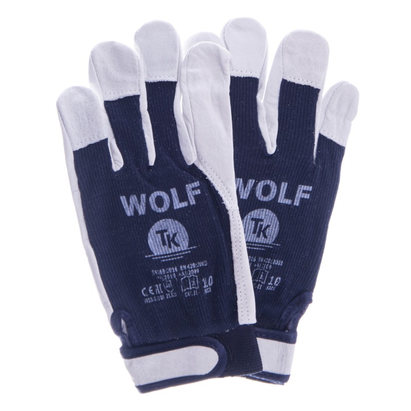 RĘKAWICE MONTERSKIE SKÓRZANE TK WOLF ROZ 10