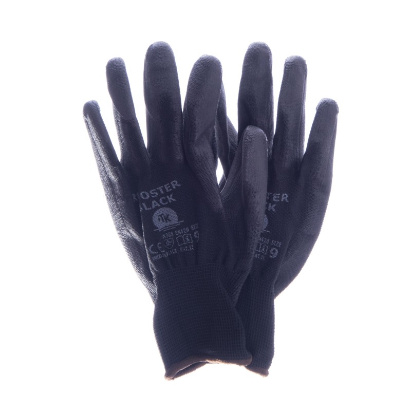 RĘKAWICE MONTERSKIE OCHRONNE TK ROOSTER BLACK ROZ 9