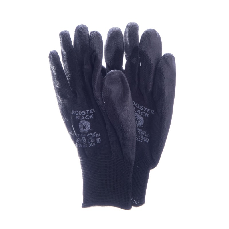 RĘKAWICE MONTERSKIE OCHRONNE TK ROOSTER BLACK ROZ10