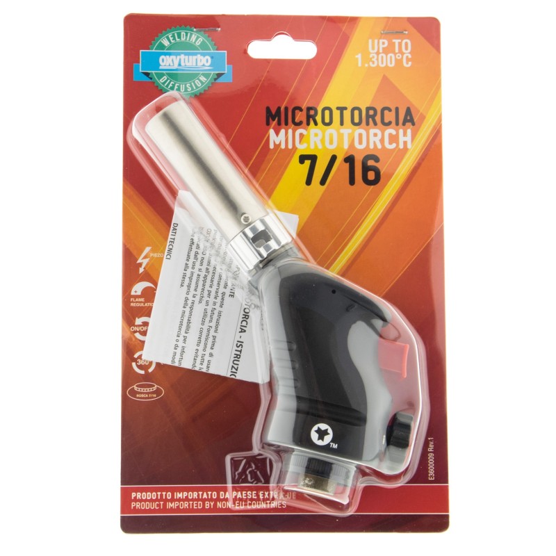 Palnik lutowniczy propan-butan 7/16 piezo Oxyturbo