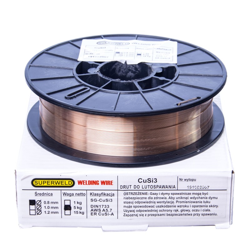 Drut do lutospawania CuSi3 0.8mm 5kg SUPERWELD