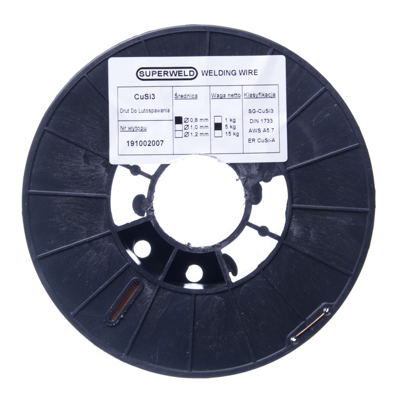 Drut do lutospawania CuSi3 0.8mm 5kg SUPERWELD