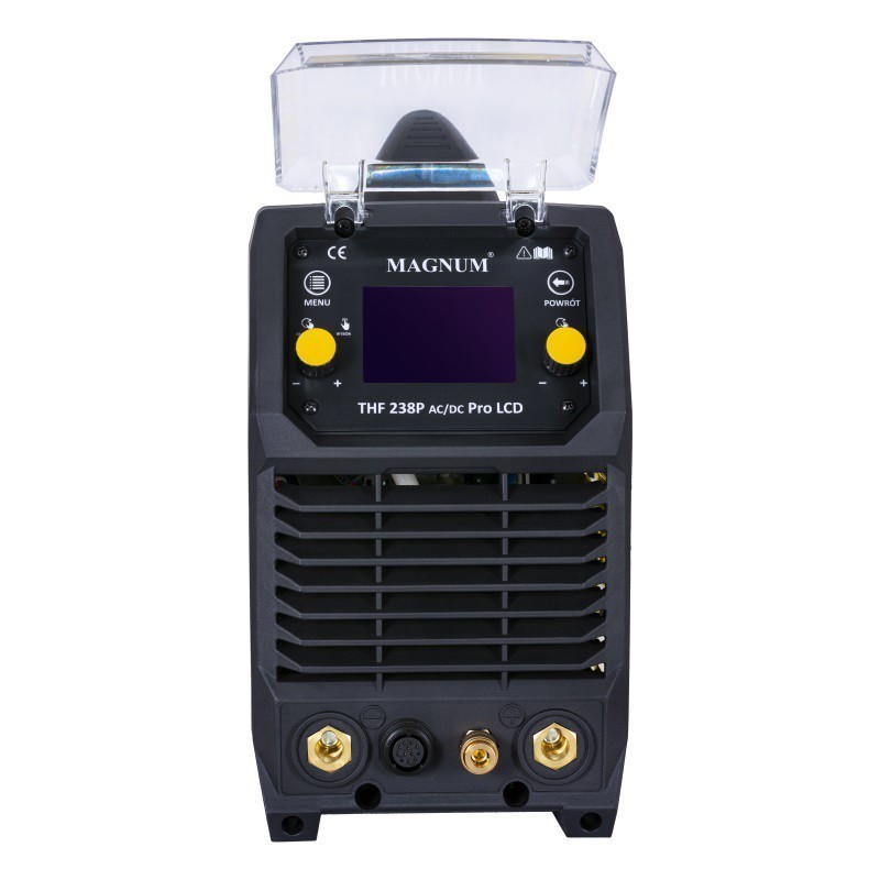 Spawarka inwertorowa TIG THF 238 LCD AC/DC PRO MAGNUM w zestawie uchwyt TIG z regulacją prądu spawania w rękojeści