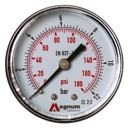 MANOMETR 50 MM 0-10 BAR Z PRZYŁĄCZEM TYLNYM G1/4"