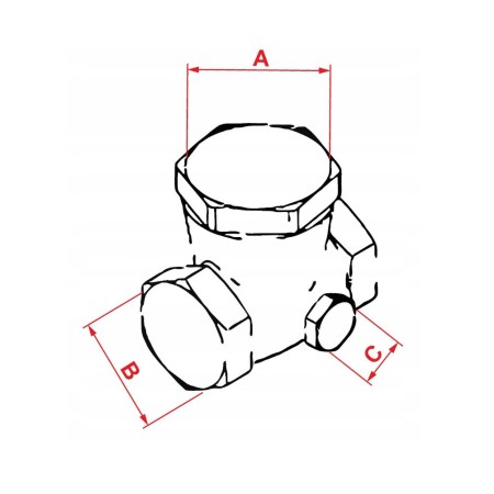Zawór zwrotny kompresora 3/8"Z x M14X1.5 Z - prawy odp. m10x1