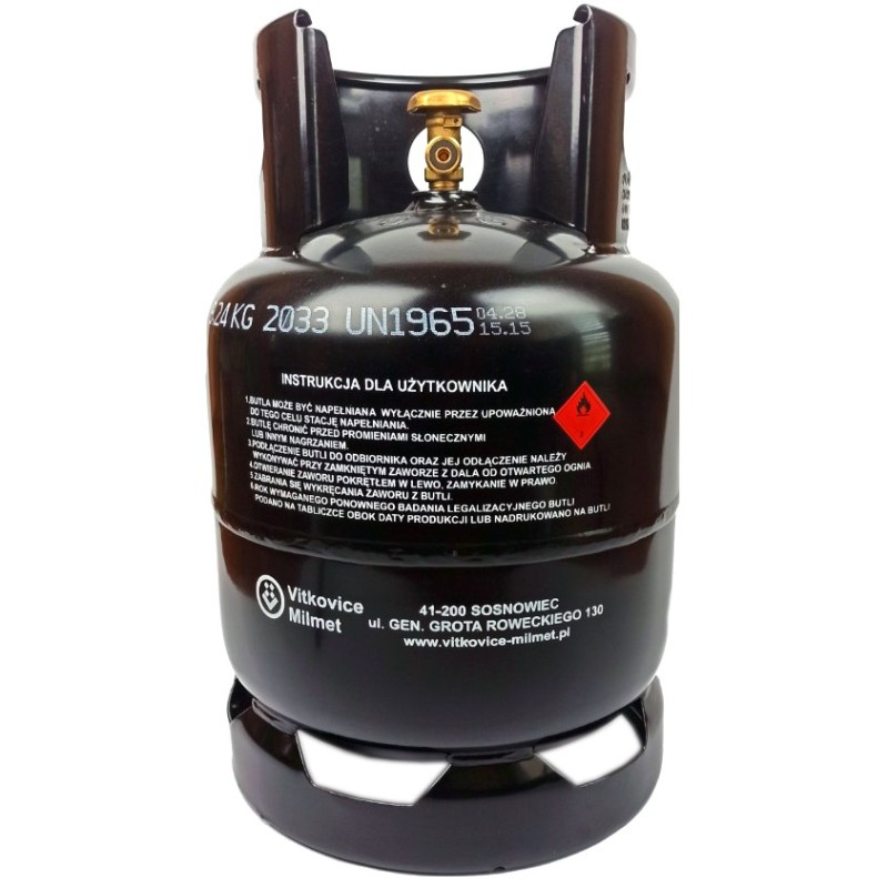 Butla gazowa propan-butan do grilla Vitkowice Milmet 8kg – pusta