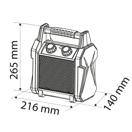 Nagrzewnica elektryczna ceramiczna PTC  Neo Tools 2 kW 90-060