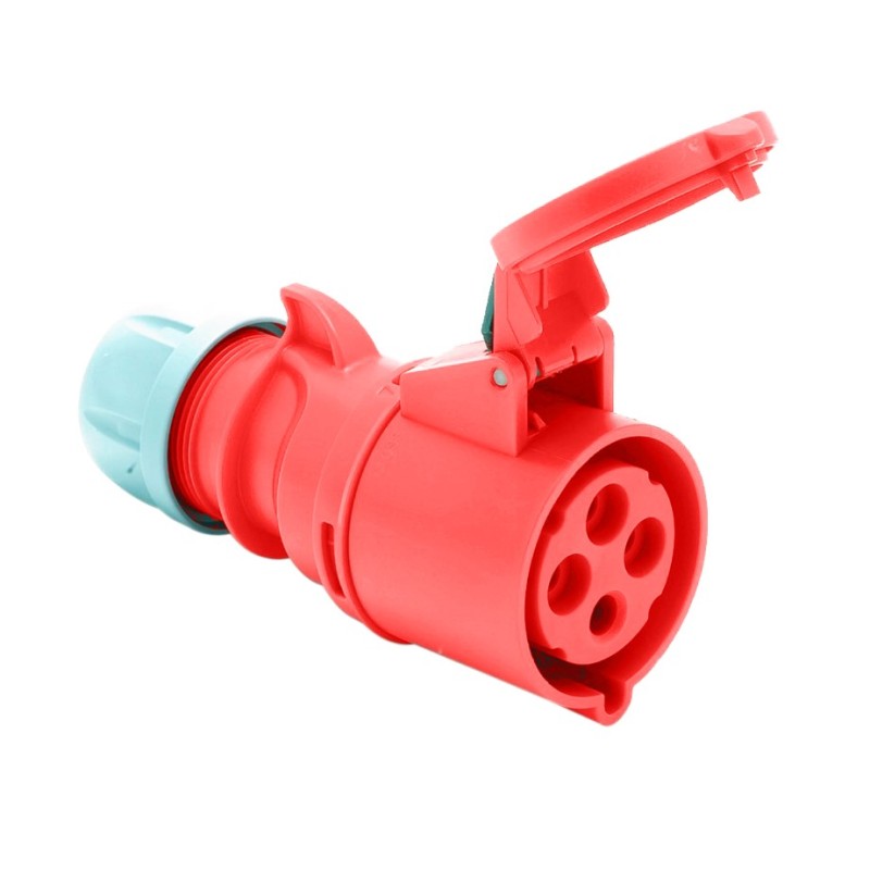 Gniazdo elektryczne hermetyczne PCE 400V czerwony 16/4