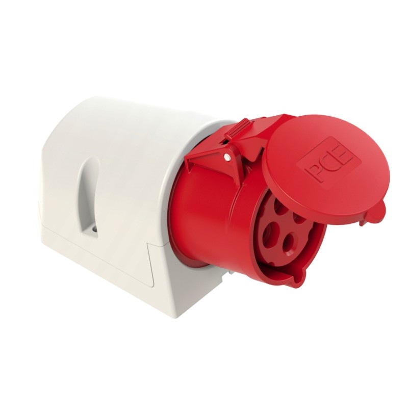 Gniazdo elektryczne hermetyczne PCE czerwony 400V 16/4 IP44