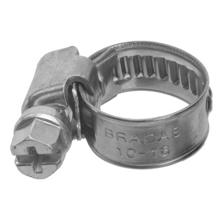 Opaska ślimakowa nierdzewna BRADAS 10-16mm 2szt.