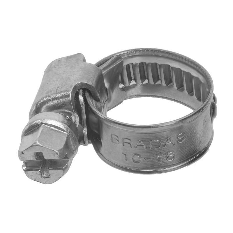 Opaska ślimakowa nierdzewna BRADAS 10-16mm 1szt.
