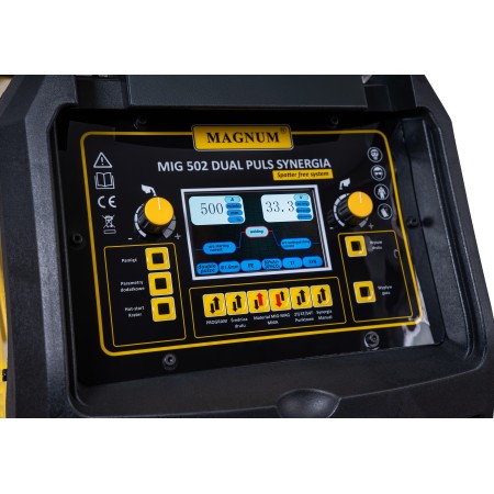 Półautomat inwerterowy Magnum MIG 502 DUAL PULS SYNERGIA LCD 500A/60%,