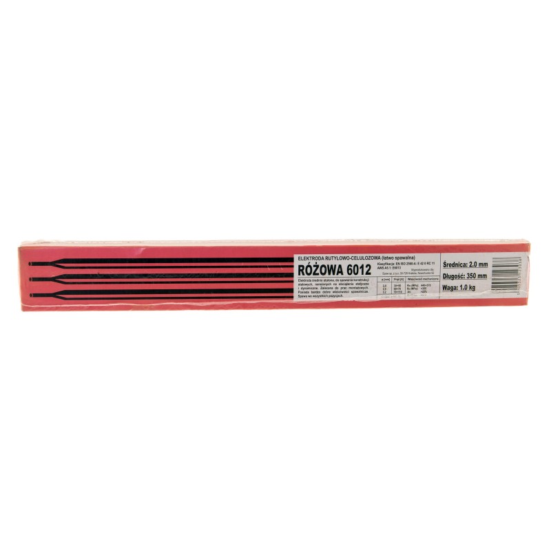 Elektrody spawalnicze rutylowo-celulozowe 6012 2,0/350/1,0kg różowe