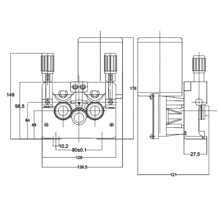 Podajnik drutu 4-rolkowy 24V DC lewy Magnum 4x4 MIG 500 V2 70W 2-24 m/min
