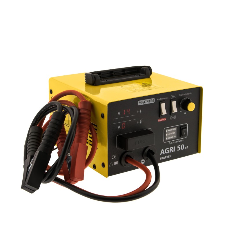 Prostownik inwerterowy MAGNUM AGRI 50 V2 STARTER 12/24V ROZRUCH 120A