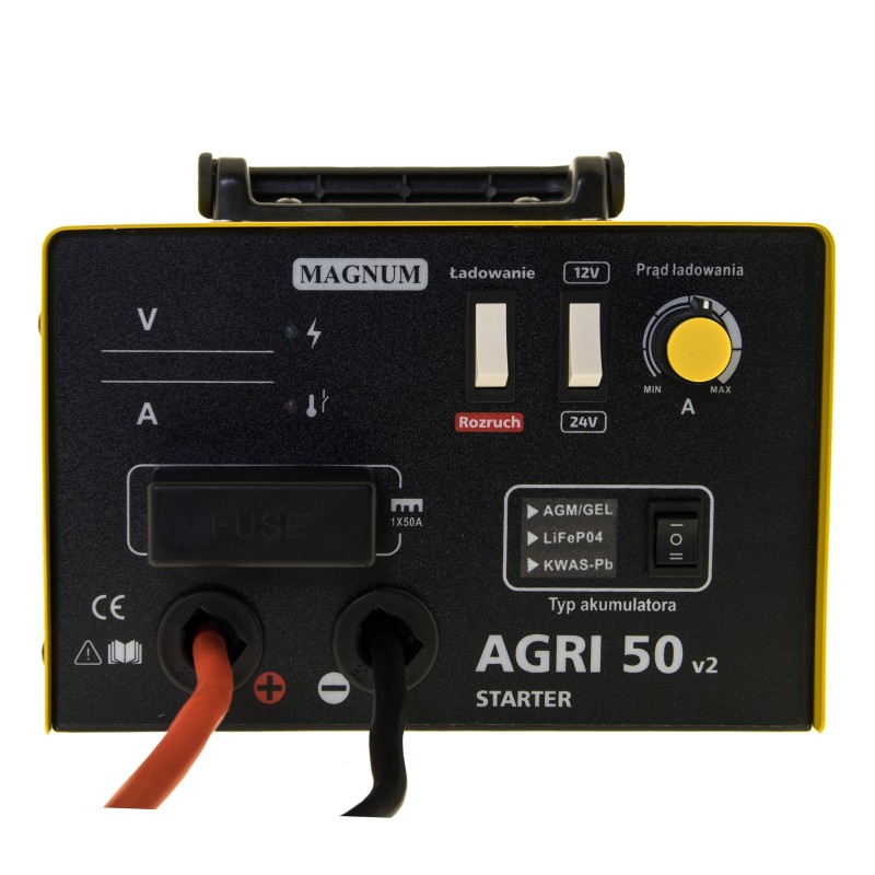 Prostownik inwerterowy MAGNUM AGRI 50 V2 STARTER 12/24V ROZRUCH 120A