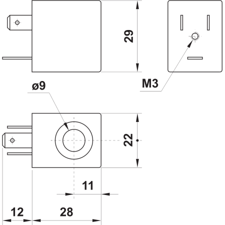 Cewka do elektrozaworu z wtyczką MSD-12V DC